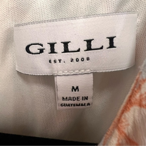 Gilli Pale Blue Floral Pattern Sleeveless Dress with Belt Accent Size Medium - Picture 8 of 12